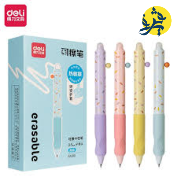 Stylo gel écolier rétractable light bleu 0.5 mm avec grip - DELI