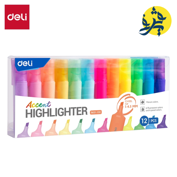 Surligneur fluorescent pochette de 12 - DELI