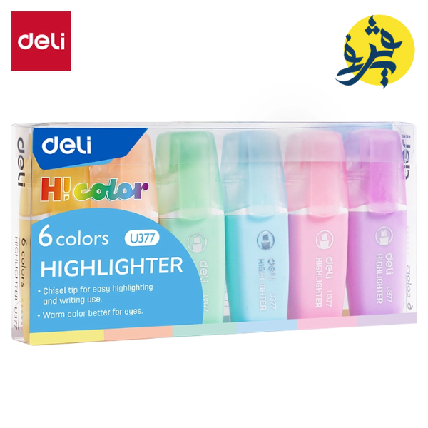 Surligneur fluorescent pochette de 6 COULEURS - DELI