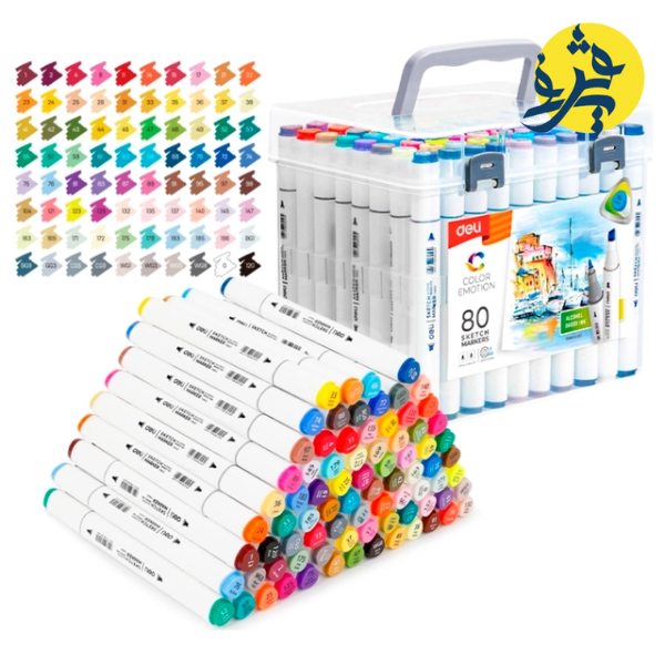 Marquer sketch double tetes de 80 couleurs - DELI