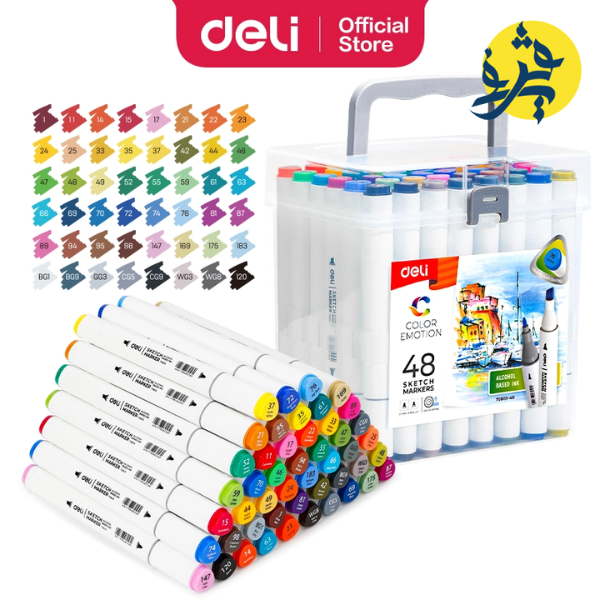 Marquer sketch double tetes de 48 couleurs - DELI