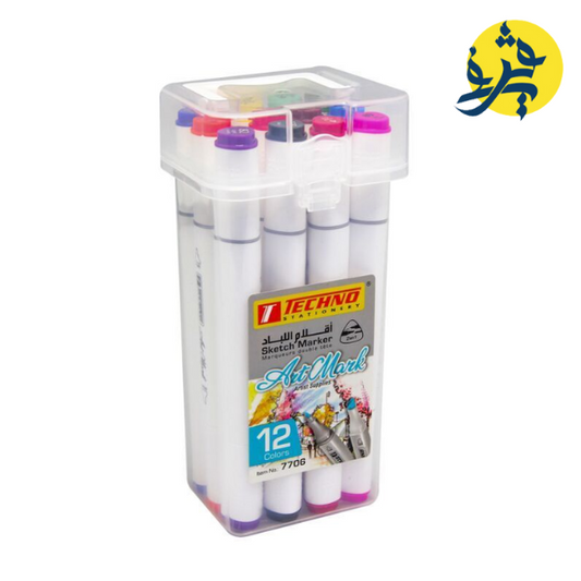 Marqueurs double tête ArtMark 12 couleurs - Techno