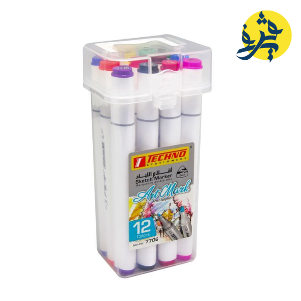 Marqueurs double tête ArtMark 12 couleurs - Techno