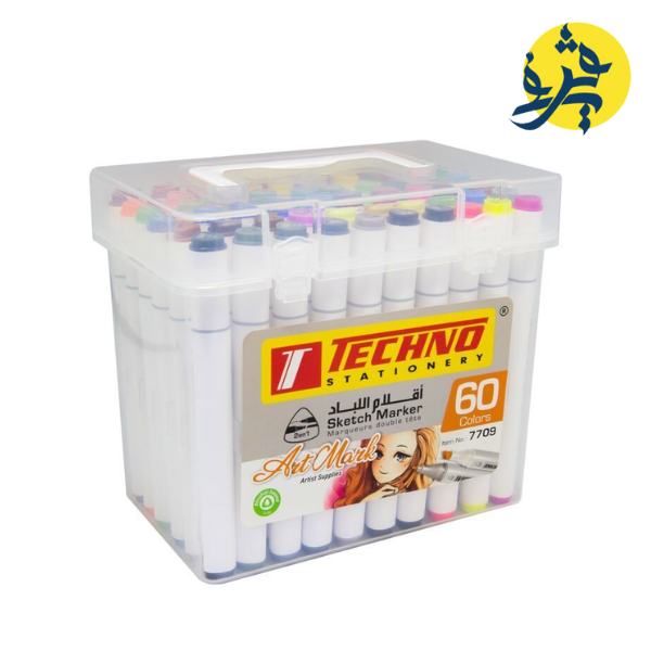 Marqueurs double tête ArtMark 60 couleurs - Techno