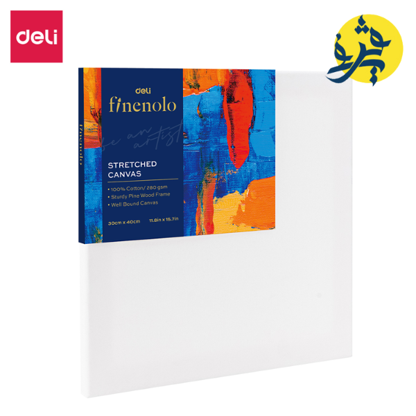 TOILE STRETCH POUR PEINTURE 100 % COTON 50X70 CM 280 G - DELI REF EC279-10