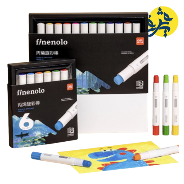 BATONNETS DE 06 COULEURS ACRYLIQUES ROFND FINENOLO- DELI REF HM23-6