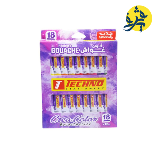 PEINTURE GOUACHE 18x12 ML CREA COLOR "TECHNO" REF: 7359