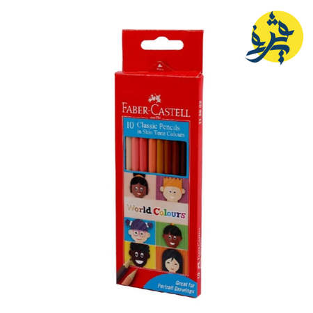 CRAYONS DE COULEUR CLASSIC WORLD BOITE DE 10  " FABER CQASTELL " REF.115802