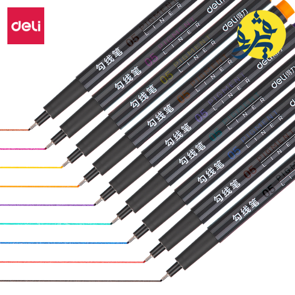 FEUTRE FINE LINER POCHETTE DE 09 COULEURS  "DELI" REF .S572