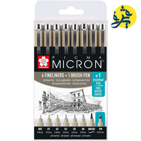 FEUTRE PIGMA MICRON NOIR POUCHETTE DE 10 PCS REF.SA737