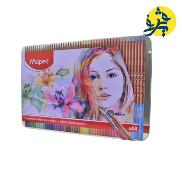 CRAYON COULEUR AQUARELLABLES 48 PCS BOITE MÉTAL "MAPED" REF.MB83244801