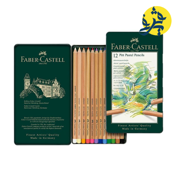CRAYON PITT PASTEL BOITE MÉTAL DE 12 COULEURS "FABER CASTELL" REF.112112