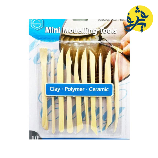 JEU OUTIL MODELAGE ARGILE BOIS 10 PCS REF.E0370