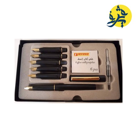 COFFRET STYLO A PLUME CALLIGRAPHIE DE 06 PCS "TECHNO" REF.7499