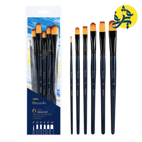 PINCEAUX PROFESSIONEL POCHETTE  DE 06 PCS "DELI" REF.C278