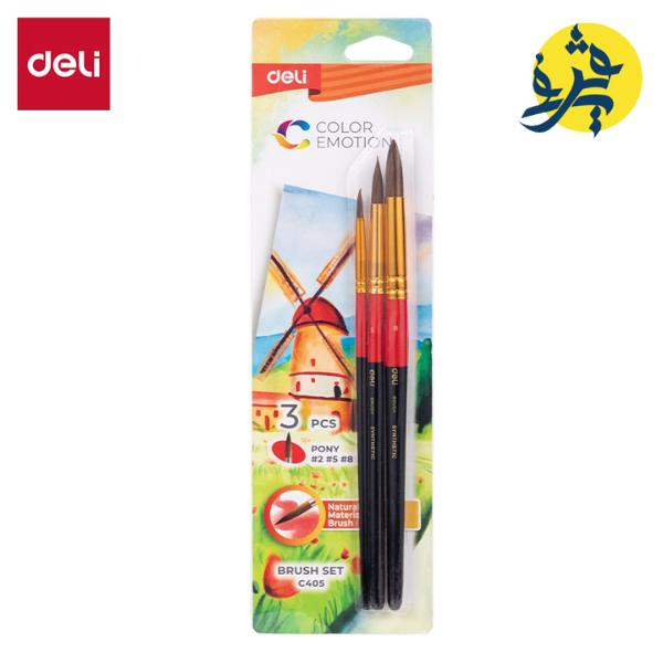 PINCEAU PROFESSIONAL PONY POCHETTE DE 03 OPCS "DELI" REF.C405