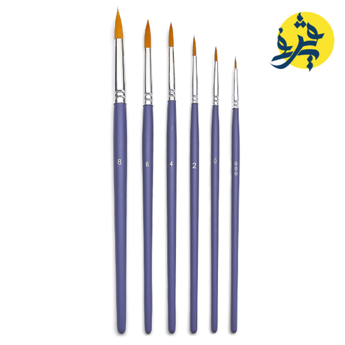 Charger l&#39;image dans la visionneuse de la galerie, JUE DE PINCEAU COURT ROND 06 PCS POLY DORE &quot;PEPEO&quot; REF.951150
