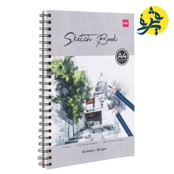 SKETCH BOOK A4 SPIRAL 160G 40 SHEETS "DELI" REF.C403