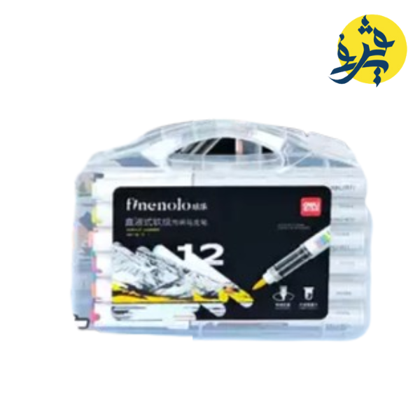 MARQUEUR ACRYLIQUE FINENOLO BOITE DE 12 COULEURS "DELI" REF.HM119-12