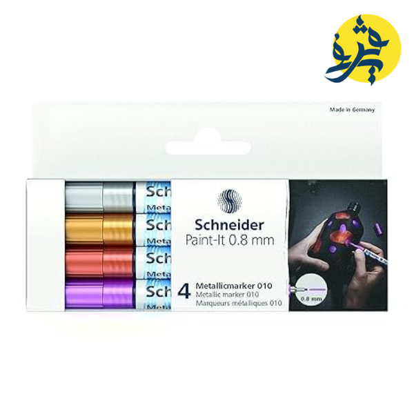 METTALIC LINER PAINT-IT 010/011 0.8MM BOITE DE 4 COULEURS "SCHNEIDER" REF.ML01011501