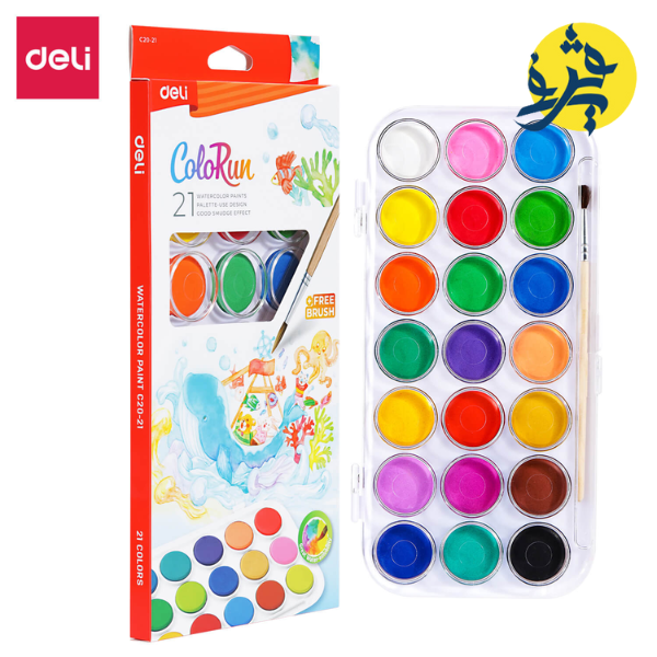 AQUARELLE SCOLAIRE DE 21 "DELI" REF.C20-21