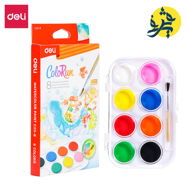 AQUARELLE SCOLAIRE DE 8 "DELI" REF.C20-8