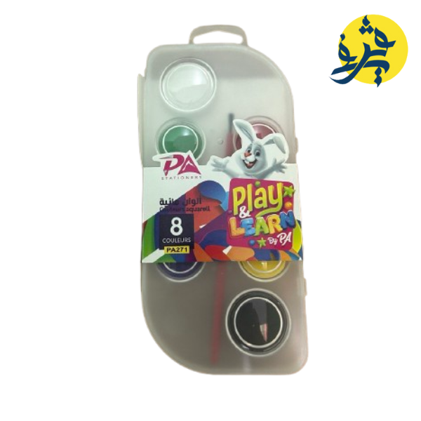 AQUARELLE DE 08 COULEURS + PINCEAU "PA-SATATIONERY" REF.PA271
