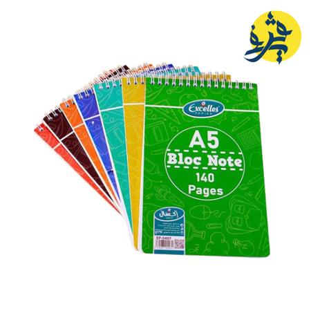 BLOC NOTE A5 140PAGES  "EXCELLES" REF.EP-0497