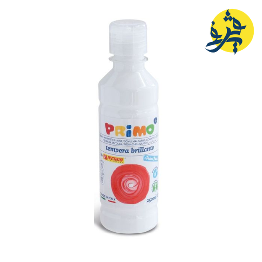 GOUACHE TEMPERA LIQUIDE FLACON DE 250ml BLANC PRIMAIRE "PRIMO"- PRIMO REF.2025BR250.TMS