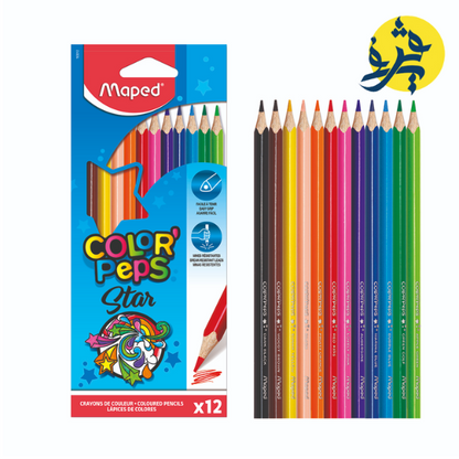 Maped - Crayons de Couleur Strong Color'Peps - 18 Crayons de Coloriage Maped - Crayons de Couleur Strong Color'Peps - 18 Crayons de Coloriage