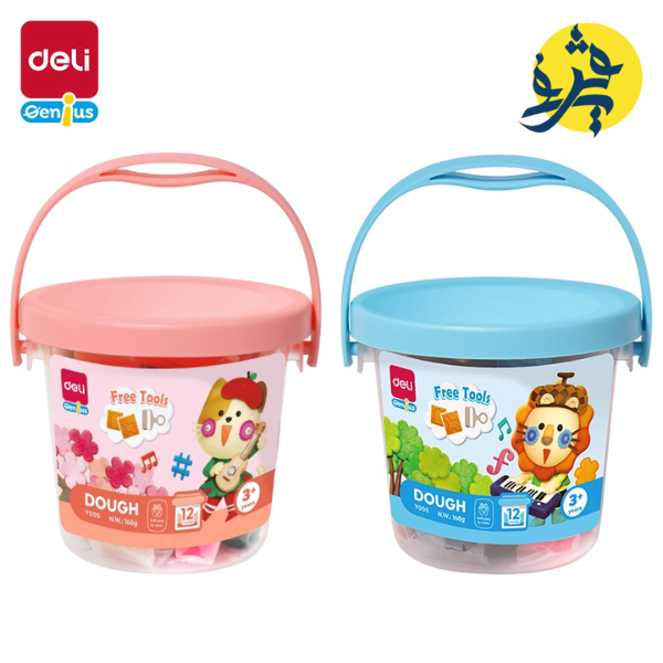 Pate à modeler avec moules boite de 12 couleurs   - DELI