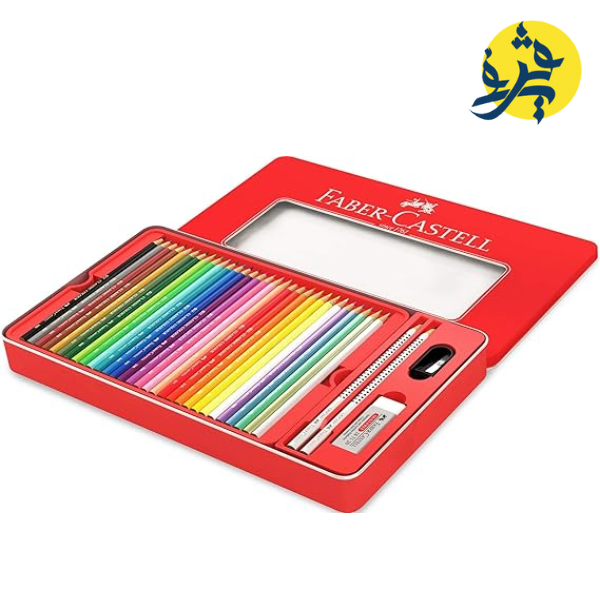 FABER CASTELL WATERCOLOUR PENCILS (36 COLOUR SHADES + PAINT BRUSH )