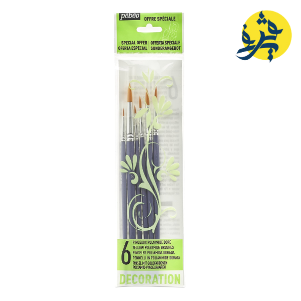 JUE DE PINCEAU COURT ROND 06 PCS POLY DORE "PEPEO" REF.951150