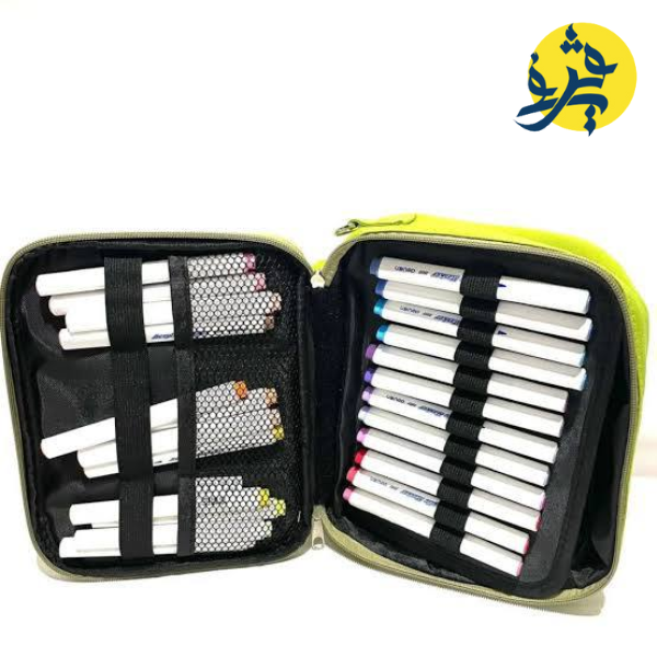 SAC DE 24 COULEURS MARQEUR ACRYLIQUE ROND "DELI" REF.HM322-24