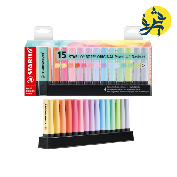 SURLIGNEUR BOSS PASTE DESKSET DE 15 PCS STABILO REF.7015-02