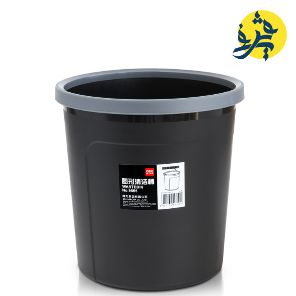 CORBEILLE POUR PAPIER NOIR - DELI REF.9555C