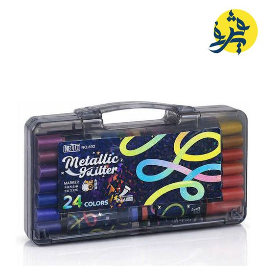 FEUTRE METALLIC GLITTER 24 COLOR BHM REF.692-24