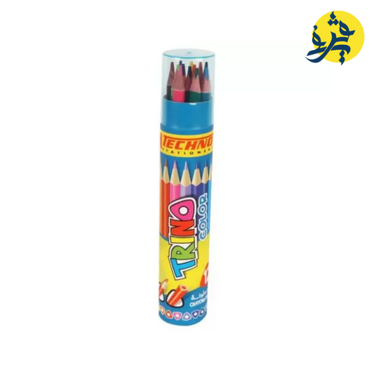Crayons couleur de 12 pcs TRINO boite rond TECHNO REF.5298