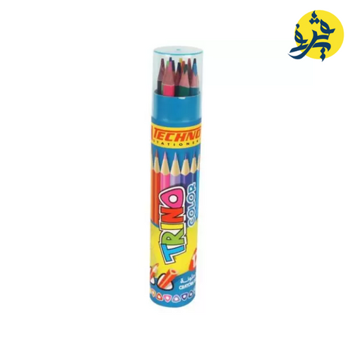 Charger l&#39;image dans la visionneuse de la galerie, Crayons couleur de 12 pcs TRINO boite rond
