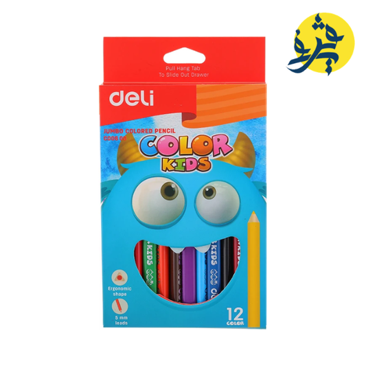 Boite de 12 crayons de couleur Color Kids Jumbo - DELI REF.C00600