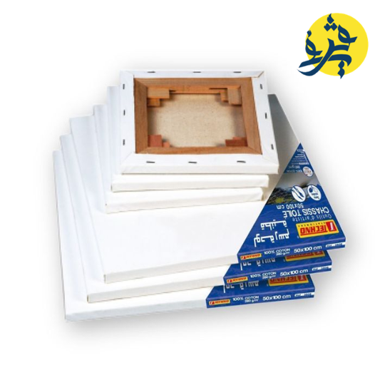 TOILE SUR CHASSIS  280G / 15X15CM EN COTON - TECHNO REF.6016