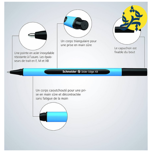 Charger l&#39;image dans la visionneuse de la galerie, Stylo a bille Noir Slider EDGE XB - SCHNEIDER
