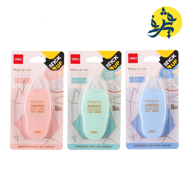Adhésive roller Double face  8m  Macaron - Deli