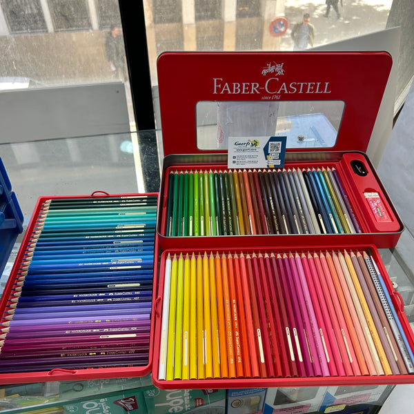 FABER-CASTELL Crayons aquarellables , Étui en métal de 100 couleurs
