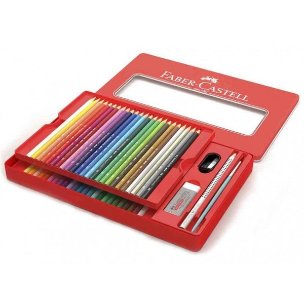 FABER-CASTELL Crayons aquarellables , Étui en métal de 48 couleurs