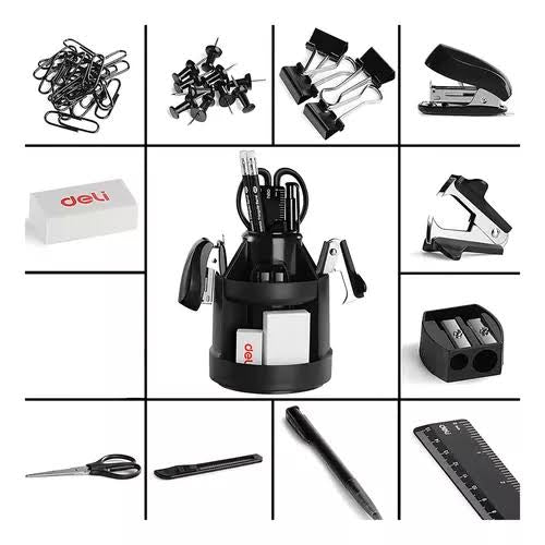 Charger l&#39;image dans la visionneuse de la galerie, Plumier avec accessoires de bureau (15 pièces)- deli
