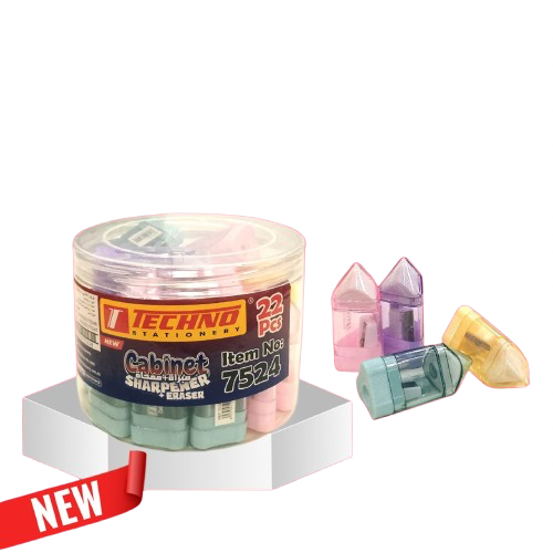 Taille crayon + gomme cabinet