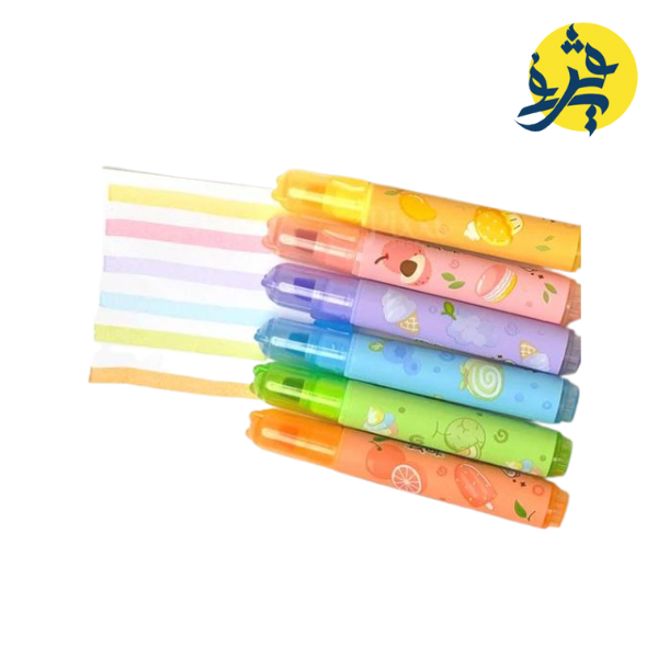 Boite de 6 mini surligneur FRUITS - VISION