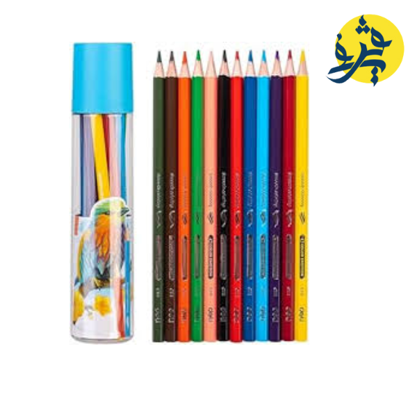 Crayons de couleur  de 12 pièces effaçable boite ronde - deli