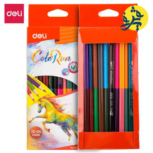Crayon de Couleur Boite De 12 Duo Gm _ DELI REF.C00520